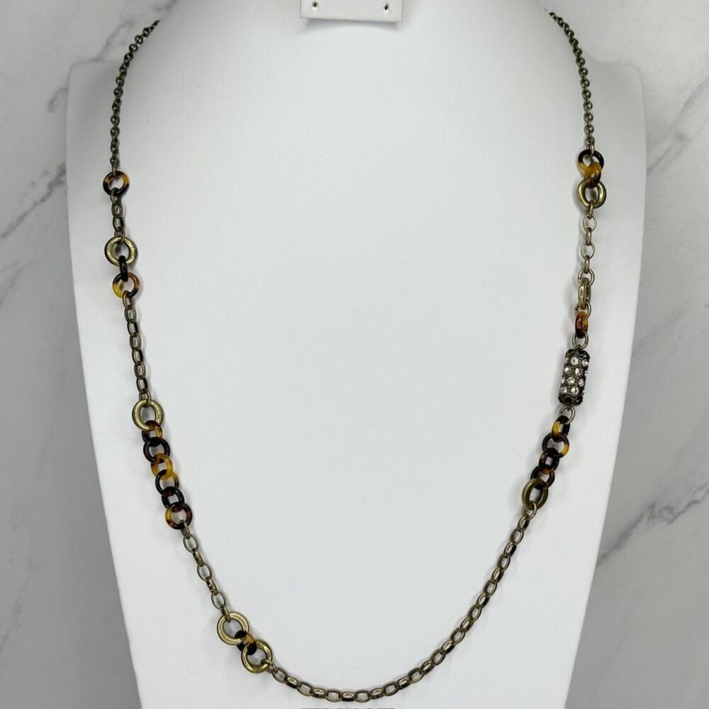 J.Crew Tortoise Gold Tone Chain Necklace ✨